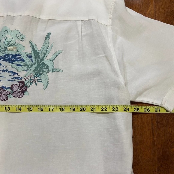 Cubavera Tropical Linen Rayon Blend Cream Button Front Men's Shirt Sz XL - Picture 8 of 9